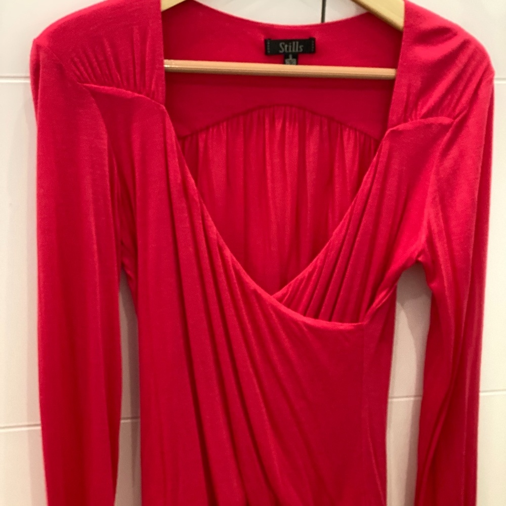 Beautiful long red top  - Stills